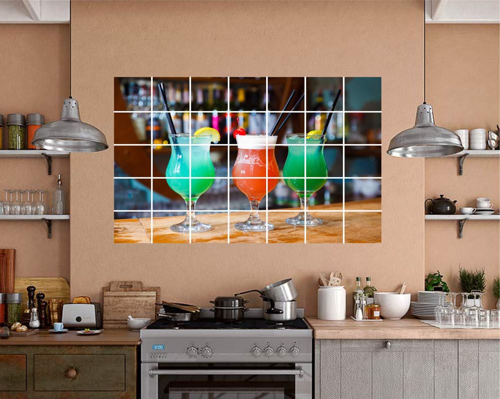 Byte Shop Kitchen Sticker Of Fruit Juice Colorful Decoratiev Oil Waterproof Wall Sticker (pvc vinyl) (B08SQF6L2M) Amazon Price History, Amazon Price Tracker