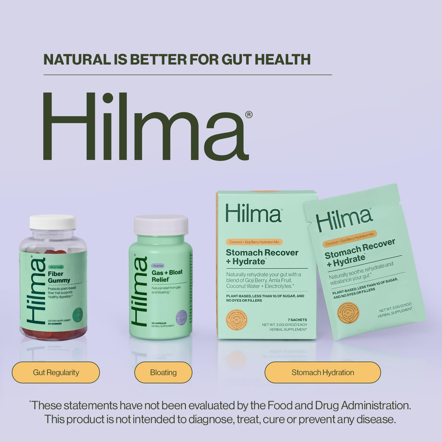 Hilma Prebiotic Fiber Gummies, 60 Count Citrus Flavor — Amazon image 8