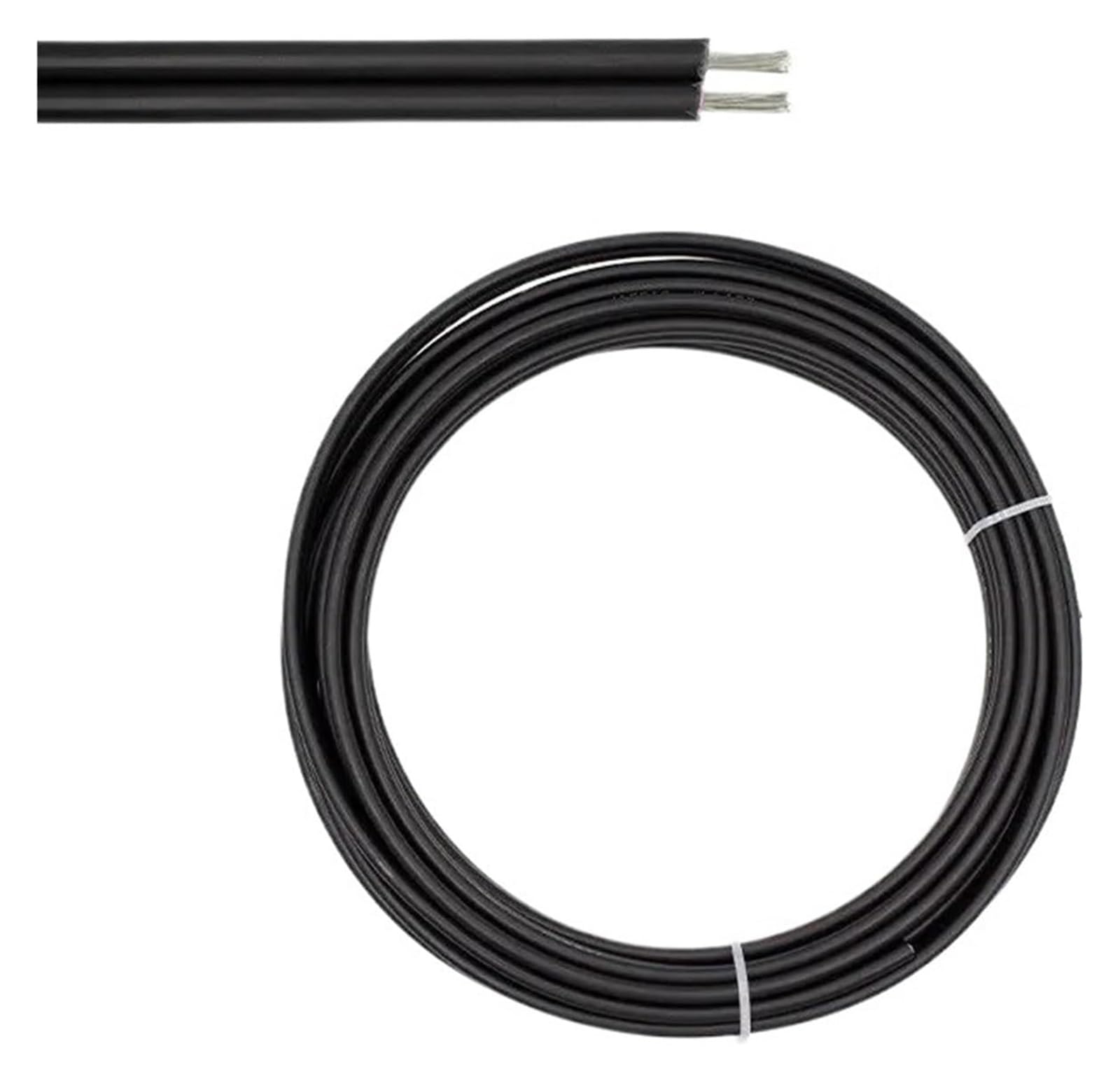 Solar-Kabel Photovoltaik-Kabelverlängerung, Schwarzer Solar-PV-Modulkabel, 1-10 Meter, Kupfer XLPE, 4mm2/6mm2(6mm2(10awg),1M)