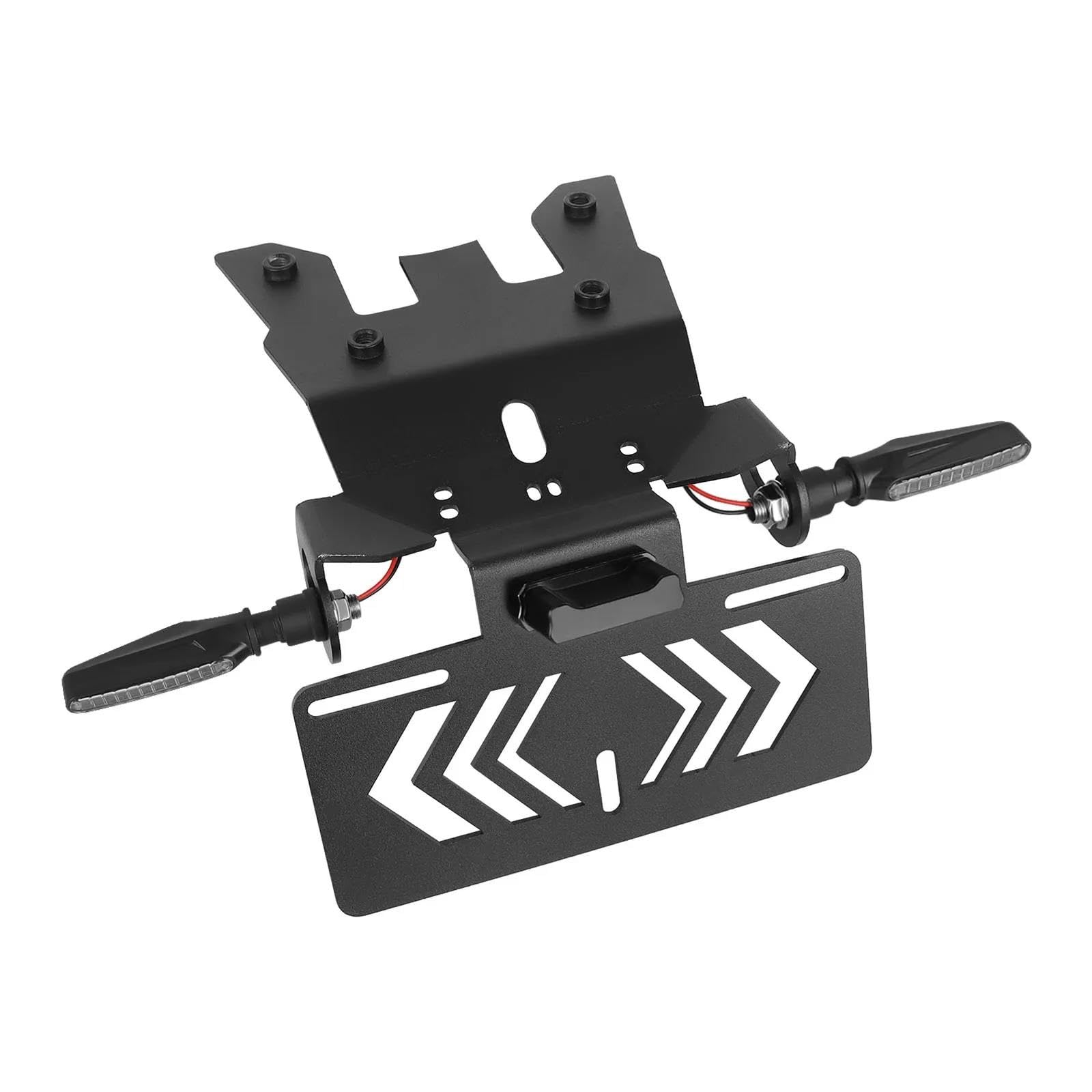 Portatarga Moto Per CRF1100L Per Africa Twin CRF 1100L Eliminatore Porta Targa Per Parafango Posteriore Moto(Black-LED TURN LIGHT)
