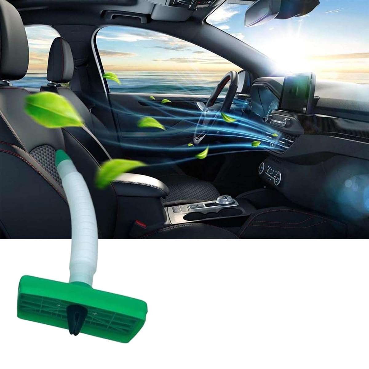 Tubo di prolunga per aria condizionata auto, per sedile posteriore, mantiene fresco o caldo in estate o inverno (bianco 85 cm)
