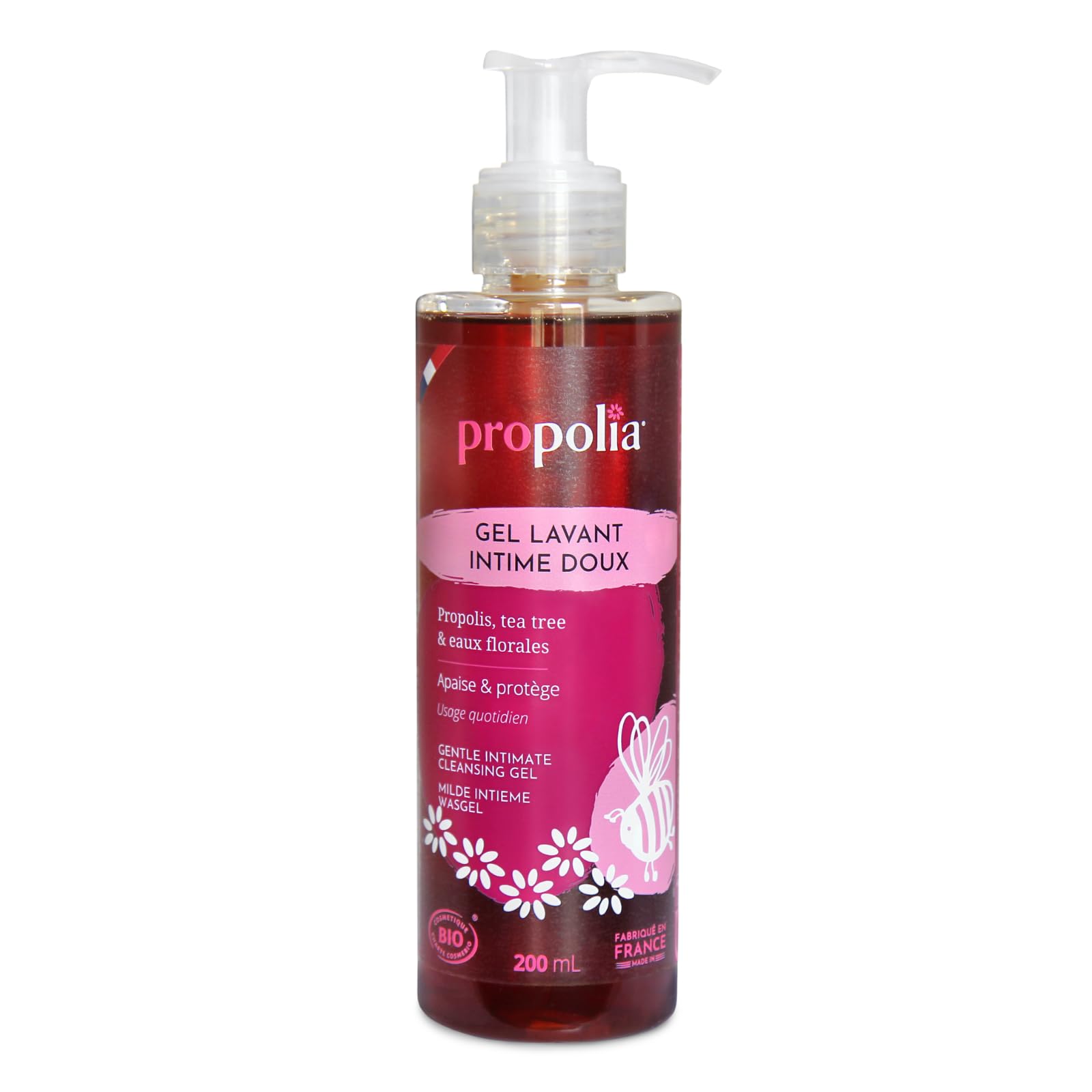 PROPOLIA - Gel lavant intime doux Bio - Propolis Tea Tree - Purifie - 200ml