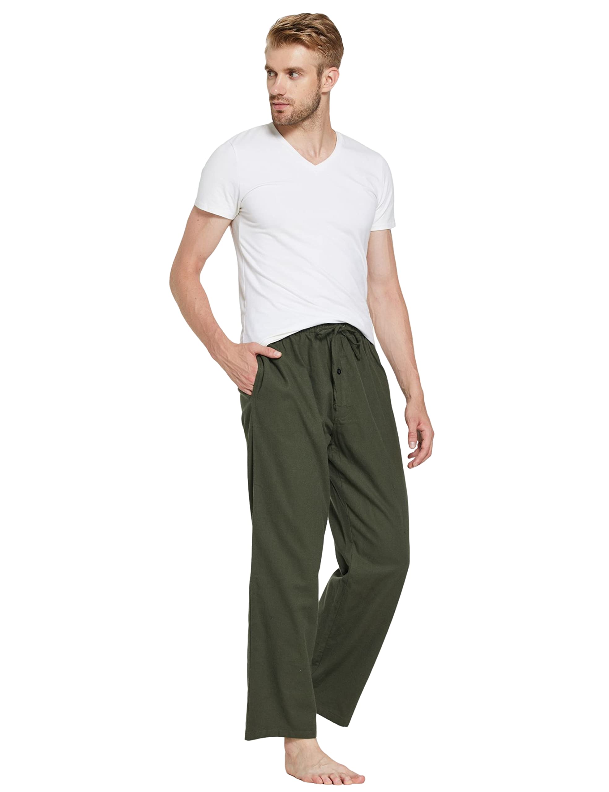 CYZ Men's 100% Cotton Super Soft Flannel Plaid Pajama Pants Acogedor Hombre