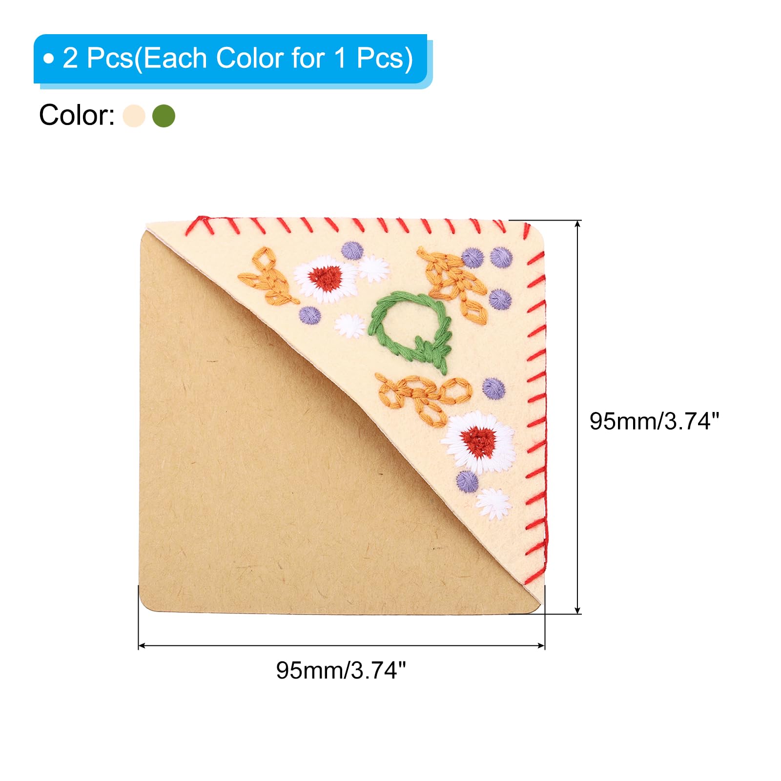 PATIKIL 2pcs Corner Bookmark - Image 2