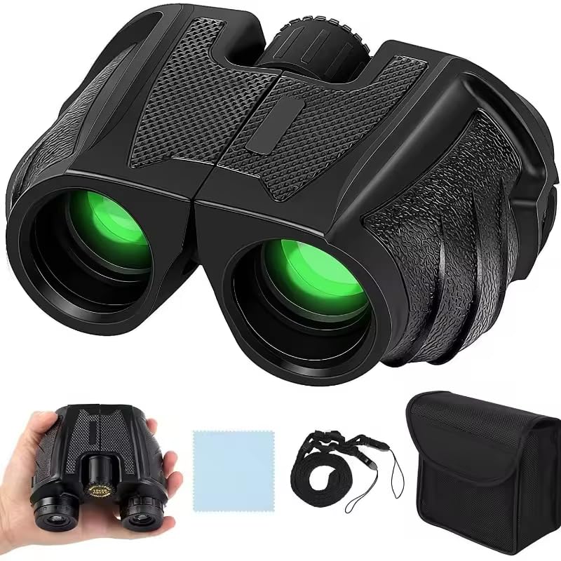 Adult 12X25 Binoculars with BAK4 Prism Powerful Compact Binoculars for Bird Watching, Theater and...