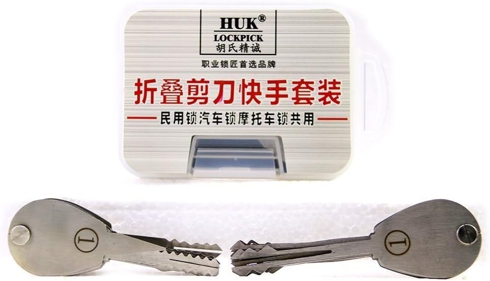 loboo 20psc Foldable Car Lock Opener Double Sided Lock Pick Set Locksmith Tools
