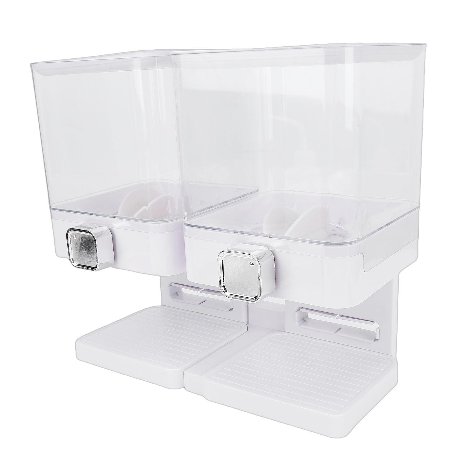 Dispensador de Cereales, 3,7 L, Dispensador de Alimentos Secos PET de Grado Alimenticio, Contenedor de Almacenamiento de Cereales con Perilla Giratoria para Granos de Arroz, Dulces, Granos