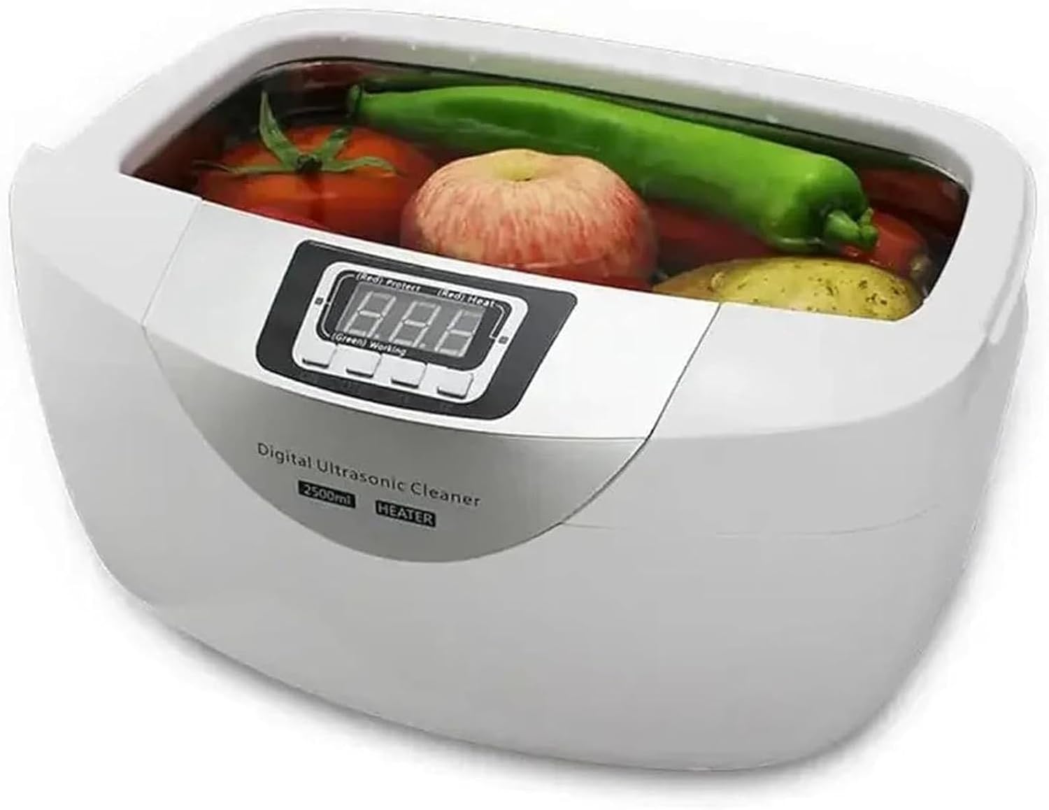 2.5L Ultrasonic Cleaner with 40kHz Digital Tech, 5-Level Timer, Mute Heating – Ideal for Jewelry, Watches, Eyeglasses, Rings, Coins Cleaning Tool image 3