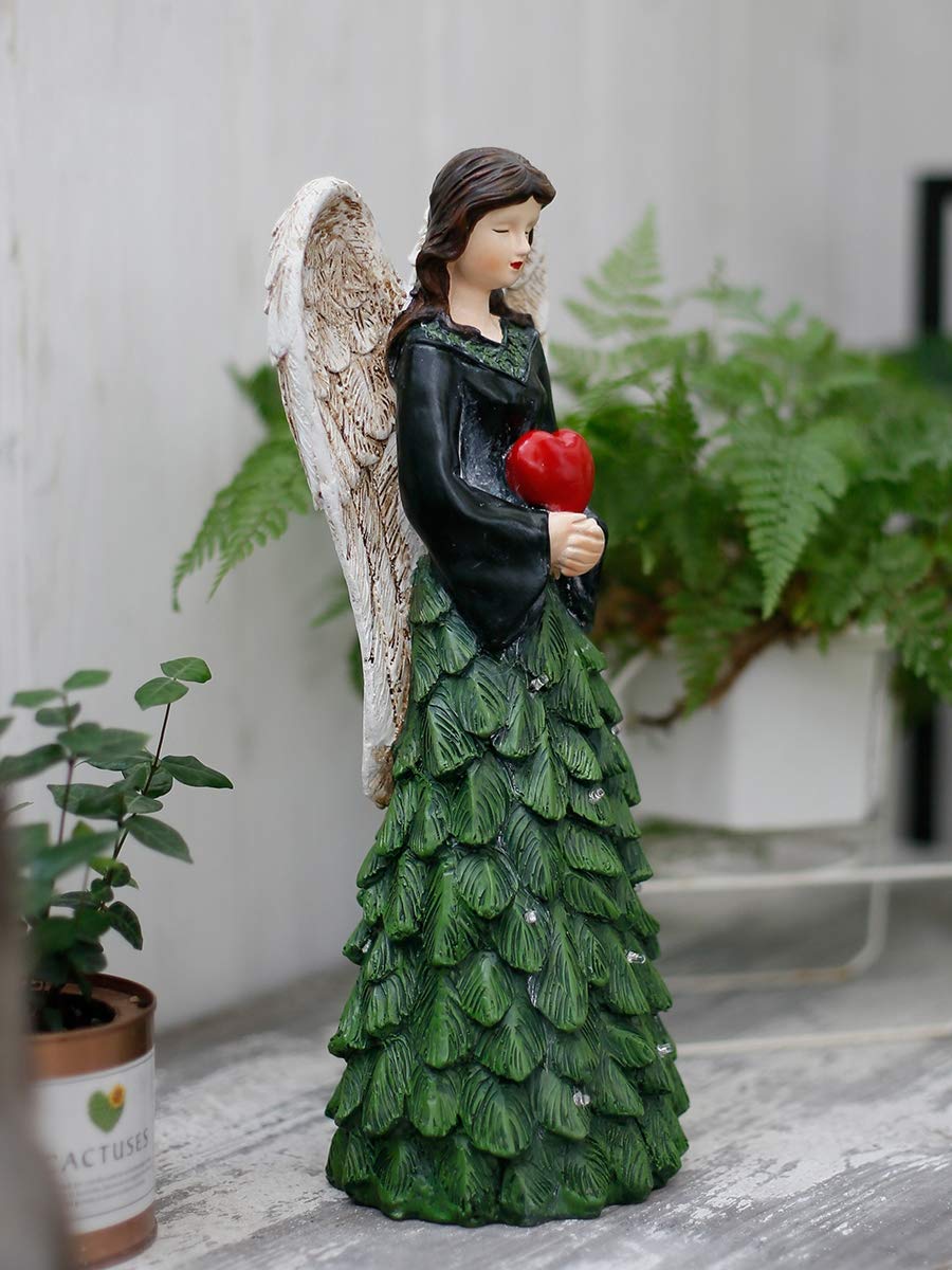 Decoración De Escultura De Ángel, Estatua De Niña Ángel Decoración De Jardín Manualidades Accesorios De Decoración De Jardín 14 * 35 Cm Regalo