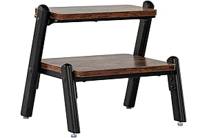 Sturdy Wooden Step Stool for Adults, Ideal for High Beds and Kitchen