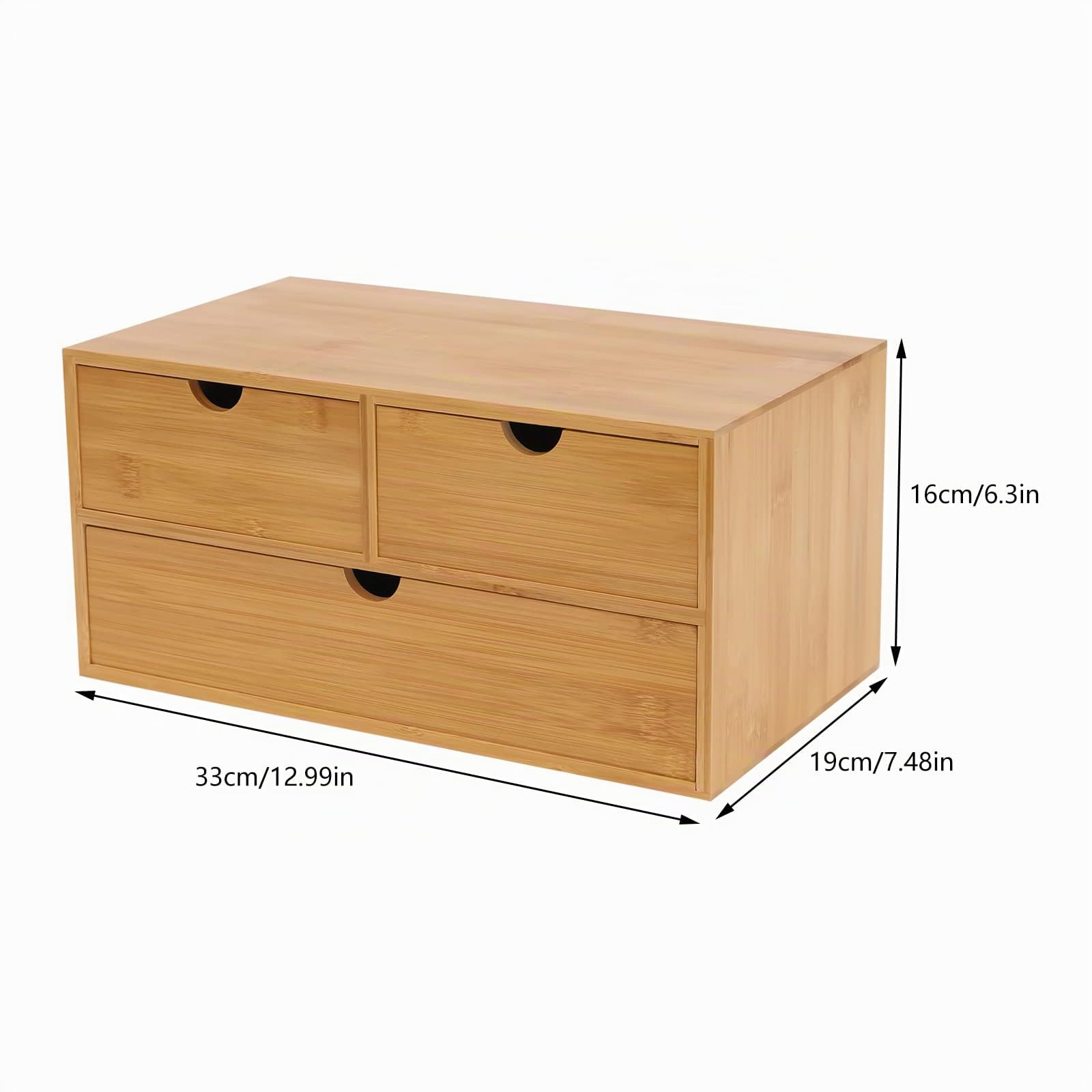 Organiseur de bureau, en bambou, pour ustensiles de bureau, mini tiroirs d'étagère, boîte de rangement de bureau