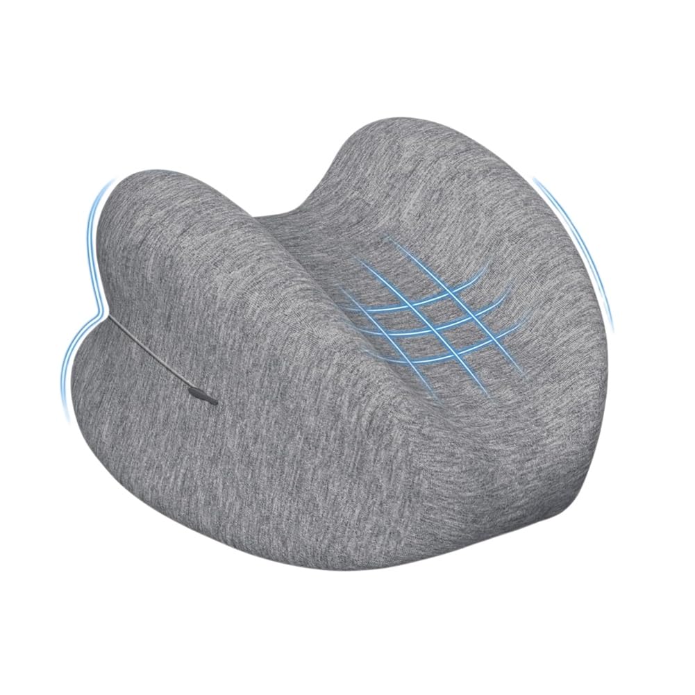 Hndhbfgrt Ergonomic Heart-Shaped Knee Pillow Memory Foam for Side Sleepers, Design for Optimal Leg, Hip& Spine Alignment