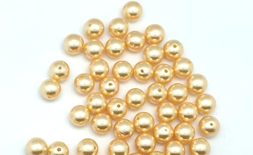 Relleno de jarrón decorativo de perlas de 1 libra, varios tamaños para centro de mesa de boda (0.394 pulgadas, dorado)