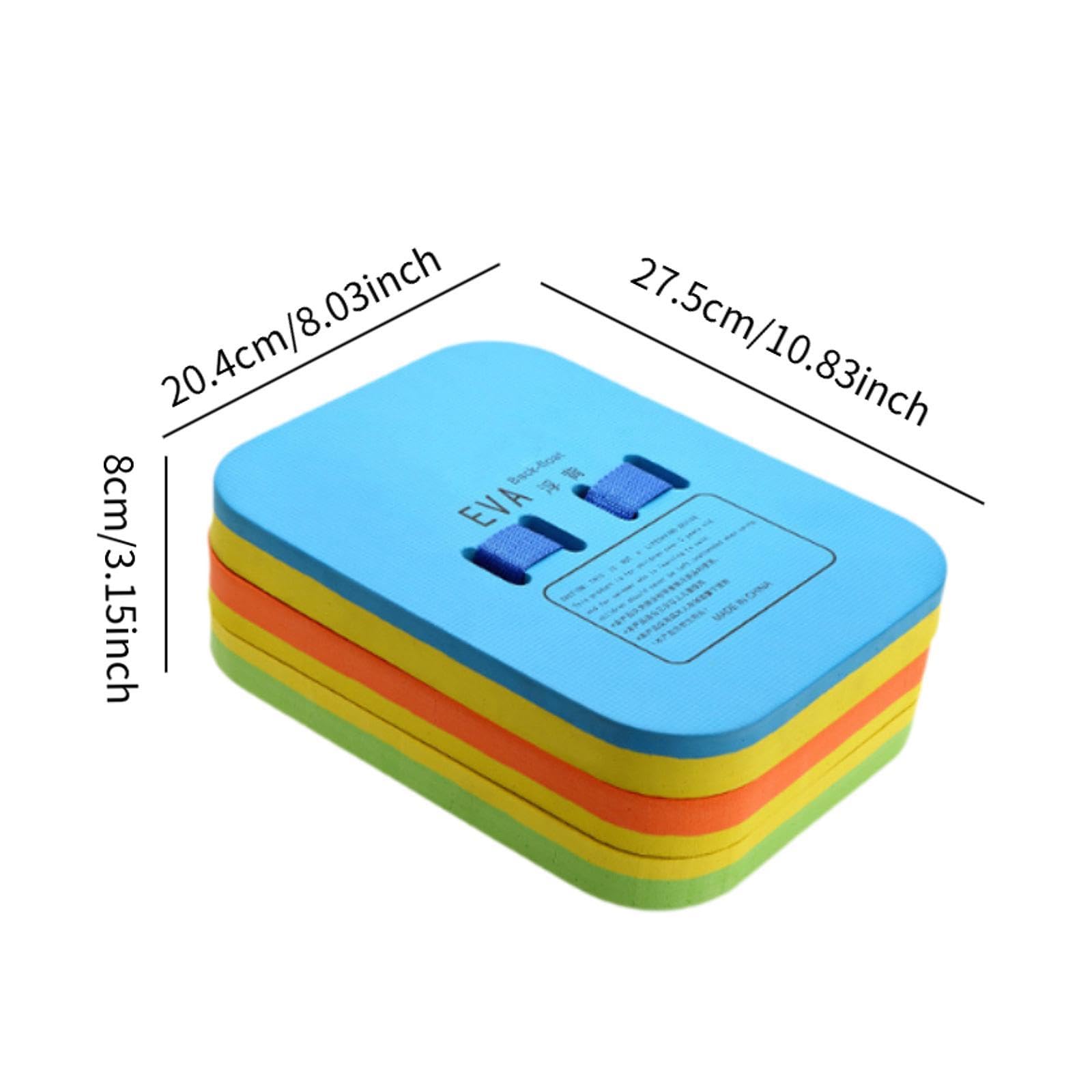 Colaxi Back Float Swim Foam Belt Waterproof Adults Children Comfortable with Adjustable Split Layers Training Gear EVA Foam Board, Blue 27.5x20.4x8cm