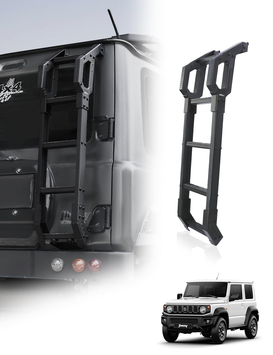 Amazon.co.jp: JROAD 新型 ジムニー リアラダー アルミ製 スズキ JB64W