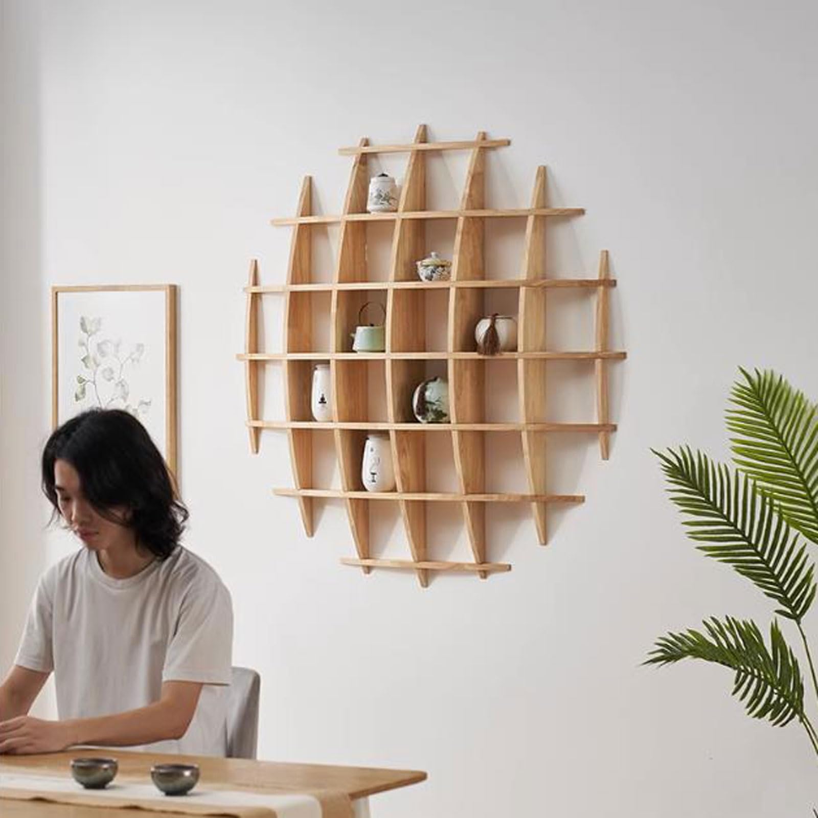 Große schwebende Regale mit mehreren Ebenen, dekorative Wandregale Dekoration (100 cm)