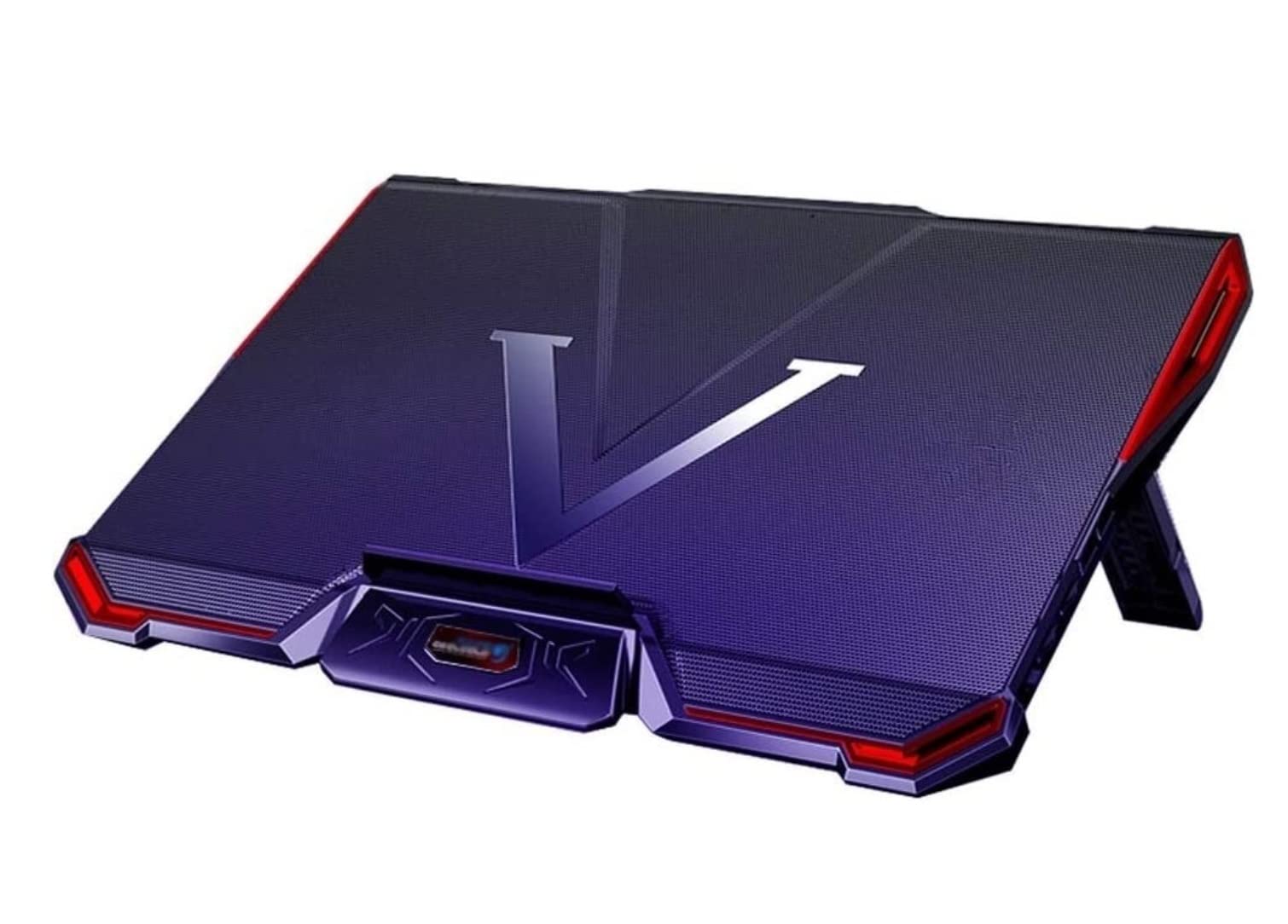 Base di raffreddamento da Gaming Pad Di Raffreddamento Per Laptop Doppia Porta USB Ad Altezza Regolabile Per Da 12-17 Pollici -5 Ventole Ultra Silenziose Alte Prestazioni per PC Notebook