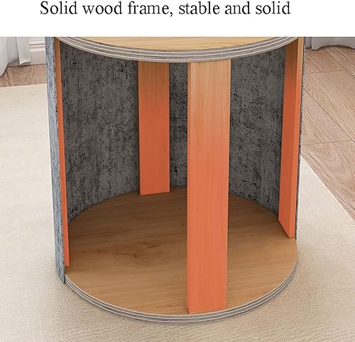 Miniatura 7 de Otomana tapizada redonda de terciopelo | Otomana con almacenamiento para sala de estar y dormitorio | Muebles decorativos para el hogar, verde