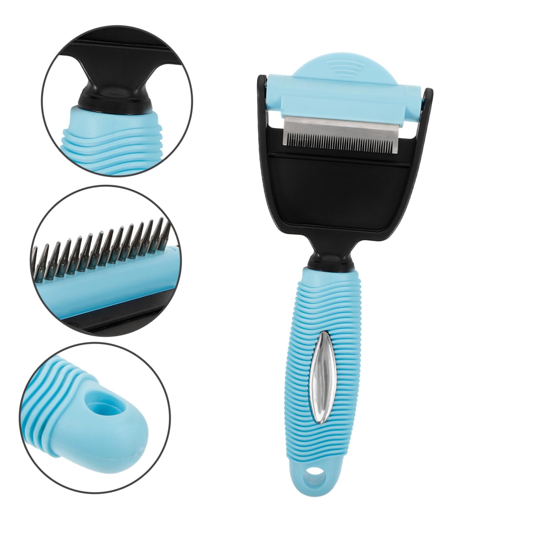 minkissy 2stücke Pet Supplies Dual Comb Für Hunde Multifunktionale Haarentfernbürste Ergonomischer Griff s Zur Fellpflege Und Haarschuppenentfernung Für Haustiere