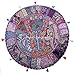 Stylo Culture - Cuscino decorativo indiano rotondo da pavimento, 70 x 70 cm, motivo pouf, vintage, stile boho, patchwork, soggiorno, cotone, ricamato, pavimento, giardino