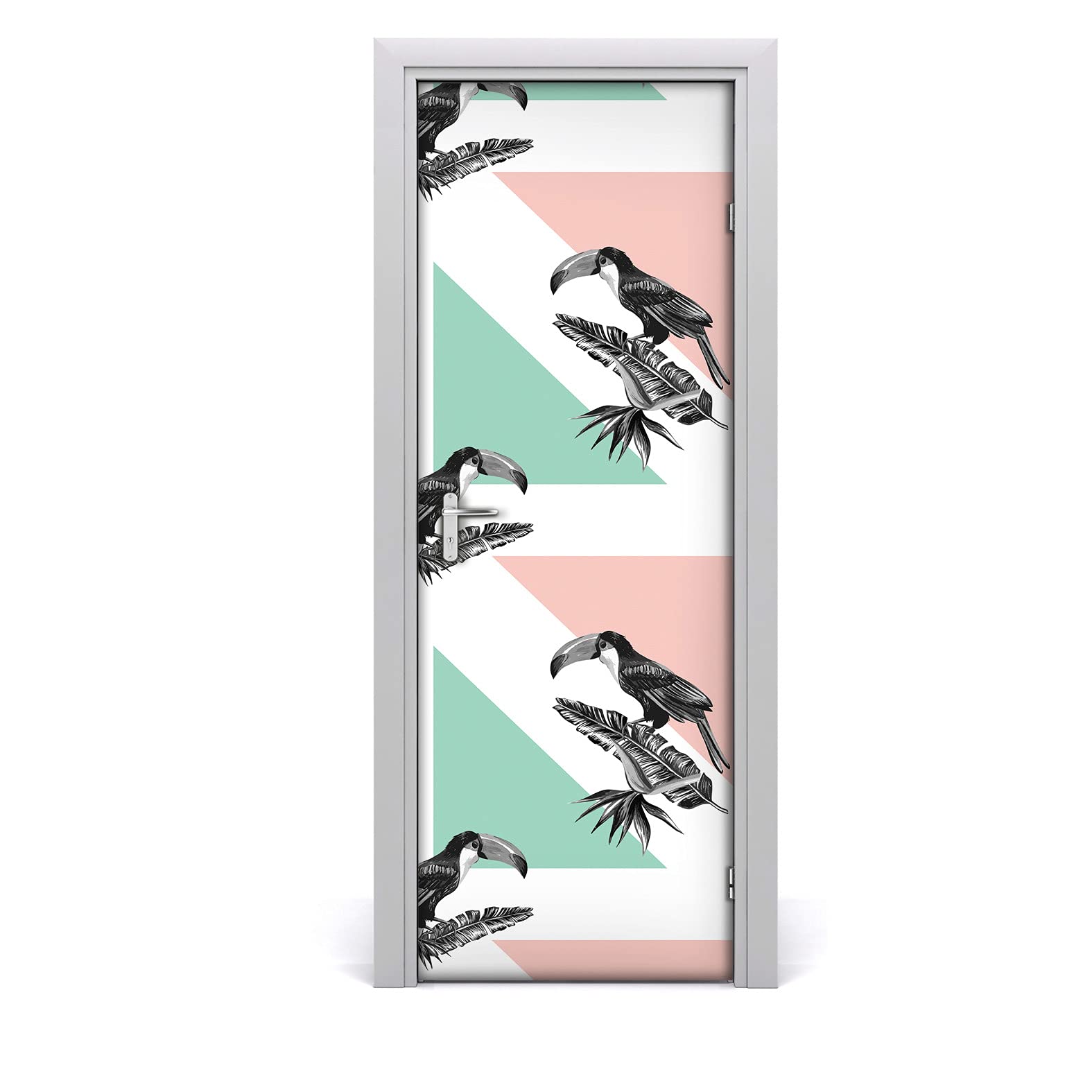 Fotomural de puerta autoadhesivo para dar vida a tu salón moderno