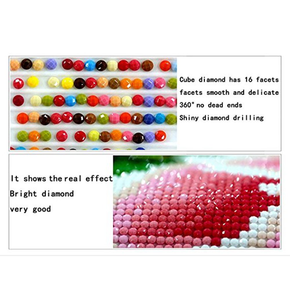 Kit De Broderie Diamant 5D « Home Love » – Toile 30x30 Cm, Diamants En Résine, Pour Adultes Et Enfants Dès 6 Ans