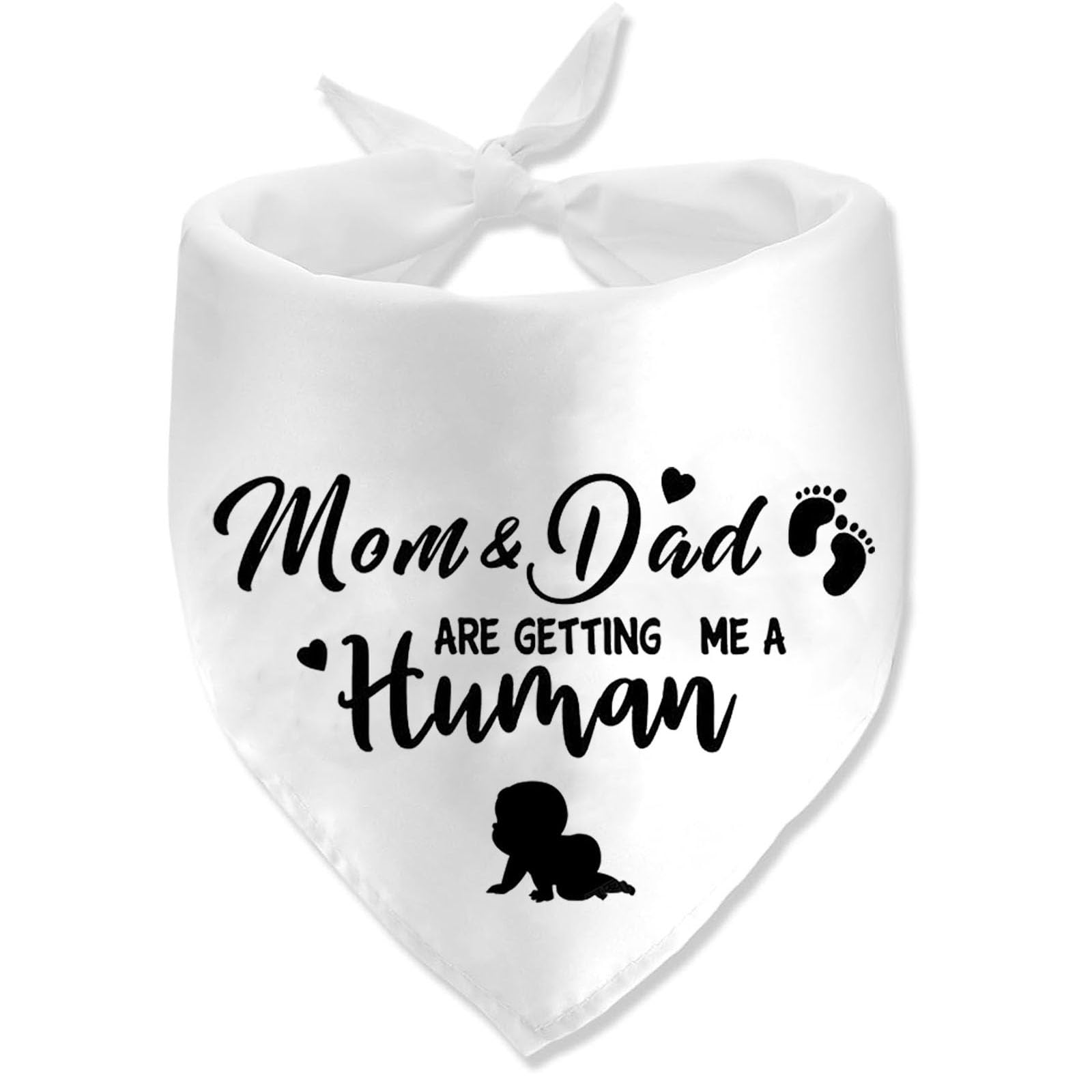 Mom&Dad are Getting Me a Human Dog Bandanas, Pregnancy Announcement Dog Bandanas, Pregnancy Reveal Ideas, Gender Reveal Photo Prop Pet Scarf