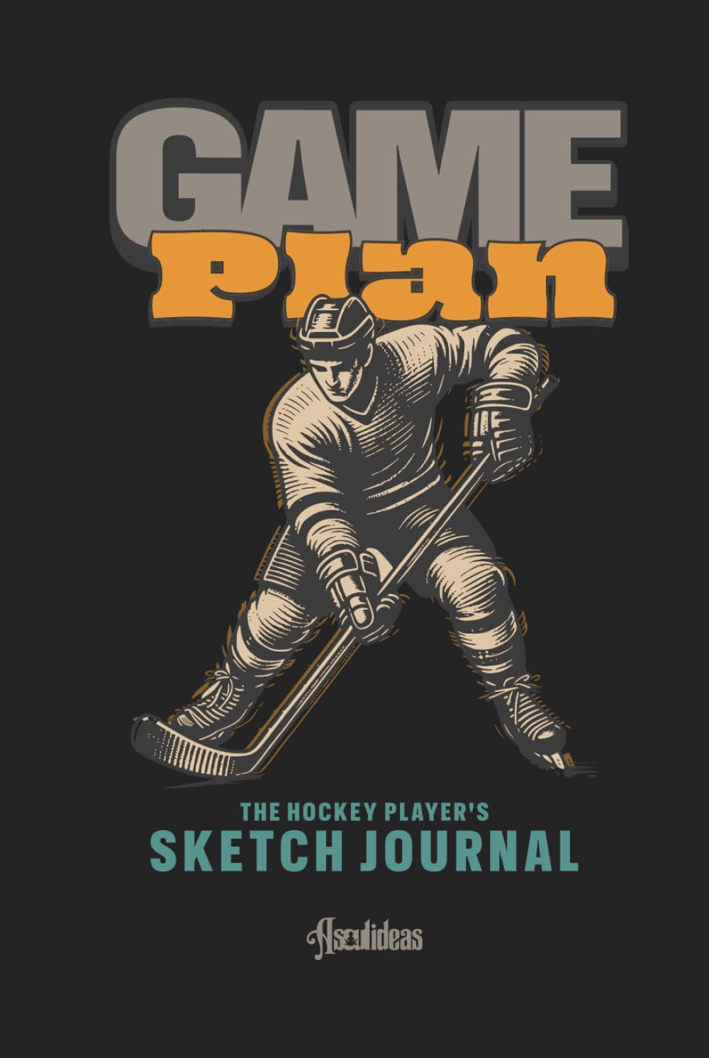GamePlan Hockey Player's Sketch Journal carnet tactique noir
