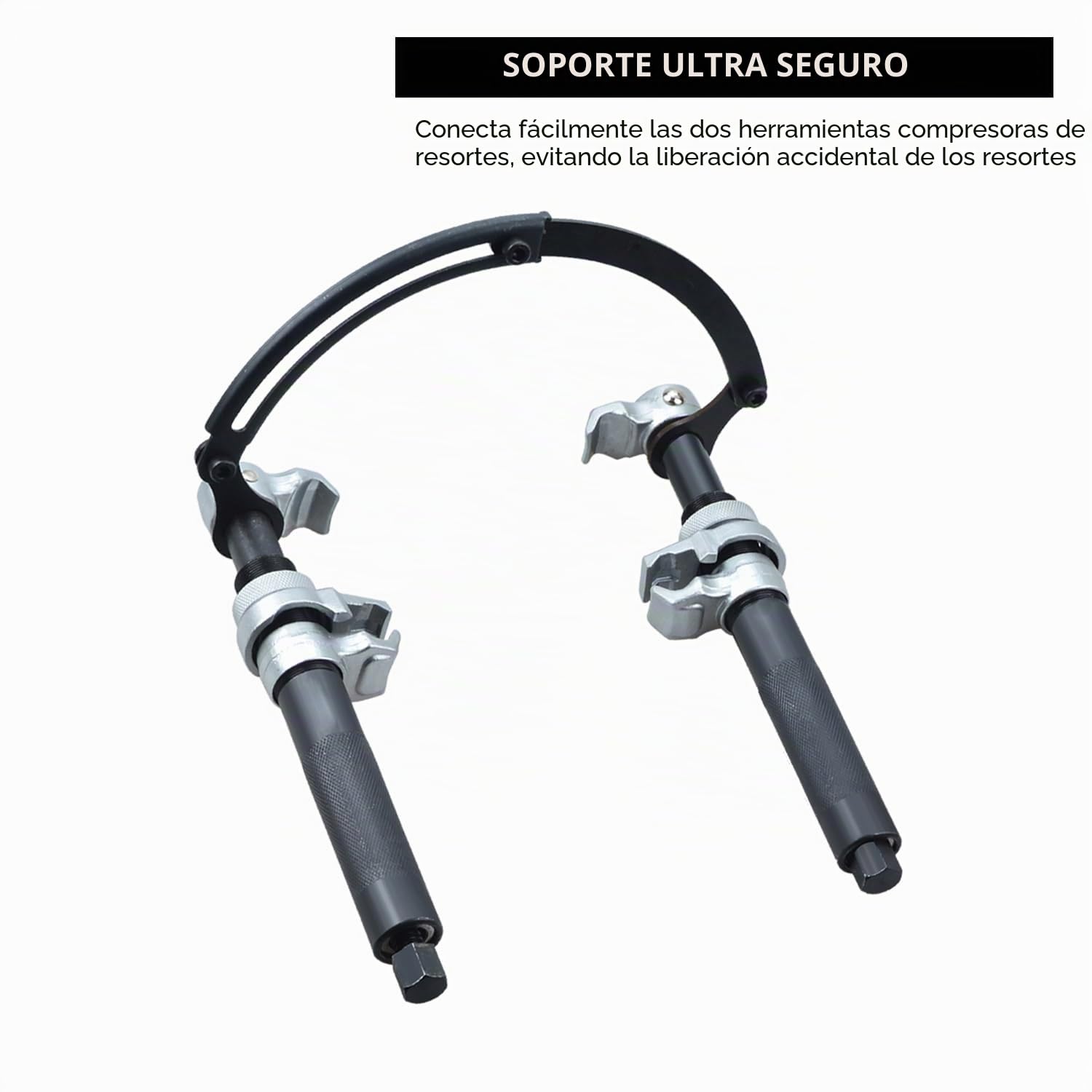 Compresor de Muelles de Amortiguador de Servicio Pesado, Extractor de Resortes con Barra de Seguridad Ajustable, Capacidad 1.2 T, para Coche y SUV