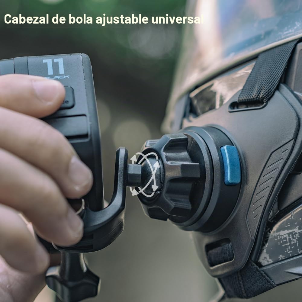 Soporte magnético de liberación rápida para casco de motocicleta GoPro, soporte magnético para casco de moto de cross compatible con GoPro Hero 13,12, 11, 10, 9, 8, 7,DJI Osmo Action 5Pro 4 3 2