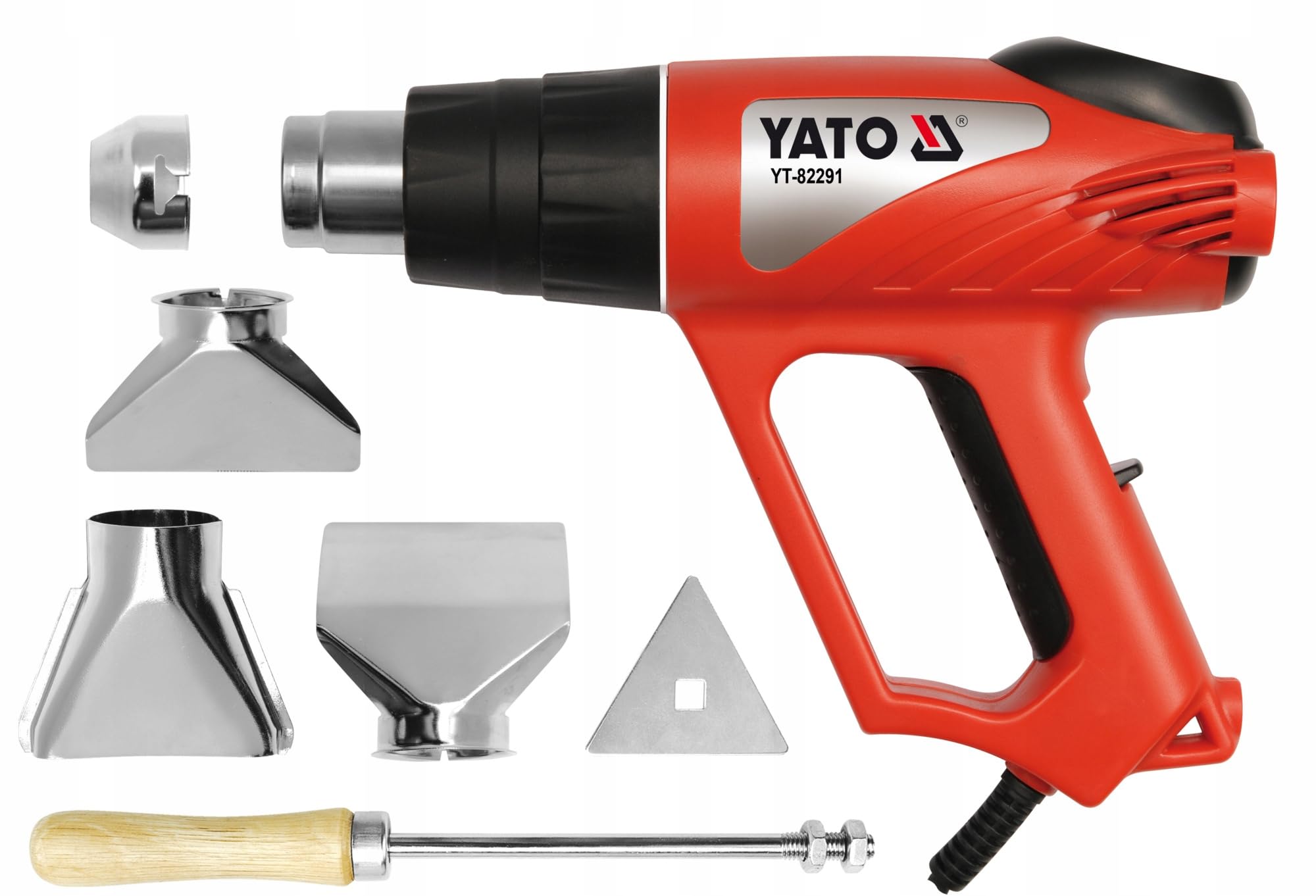 YATO 82291-2000w YT-Pistolet à air chaud avec accessoires