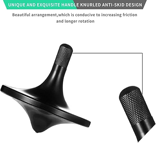 Miniatura 18 de Parte superior giratoria de acero inoxidable, exquisito equilibrio perfecto bien hecho de metal para escritorio EDC pequeño juguete