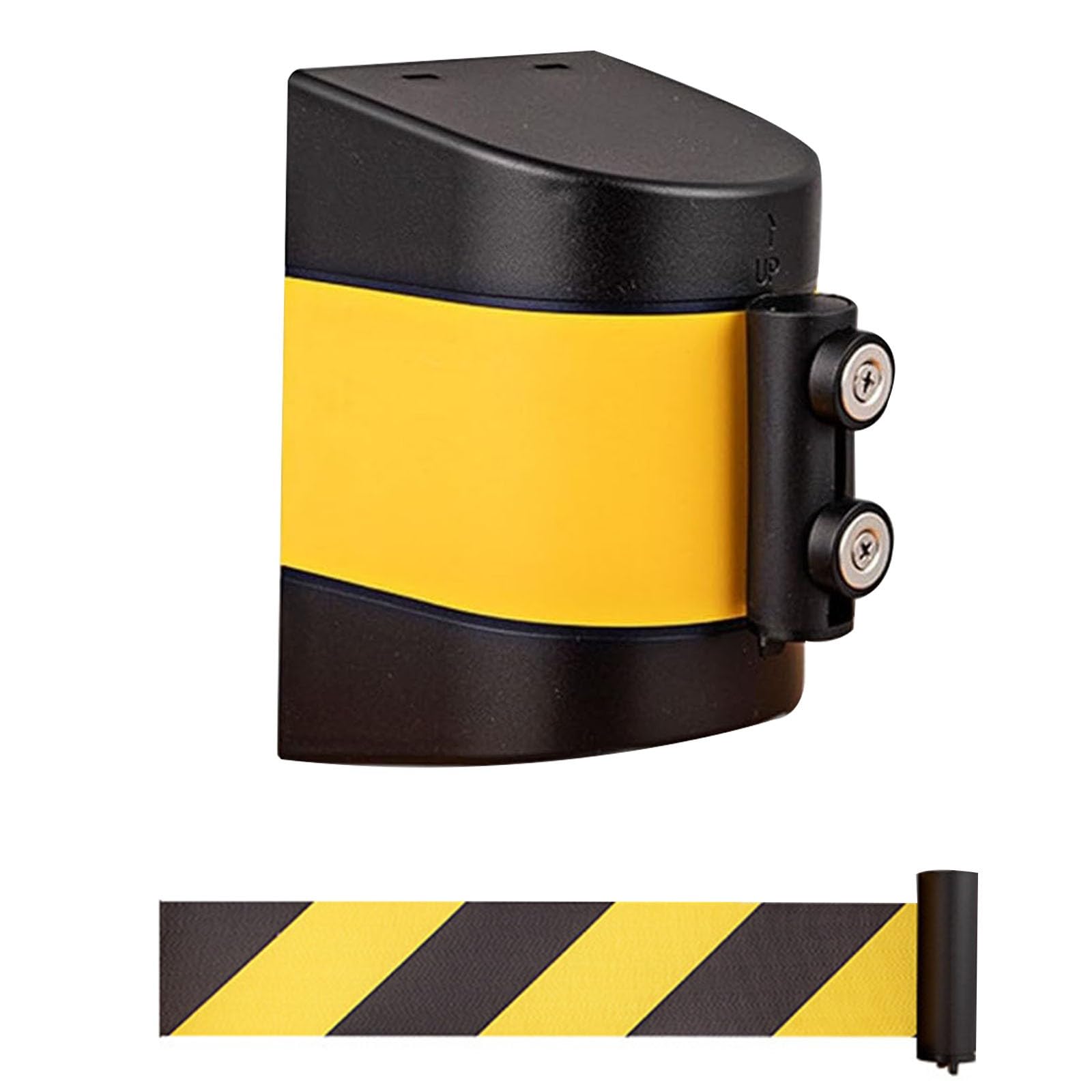 YNIYUJKL Magnetic Retractable Belt Barrier - 32Ft Safety Queue Tape With Mounts - Perfect For Crowd Control, Event Management, And Public Safety Solutions,A-10M/32FT