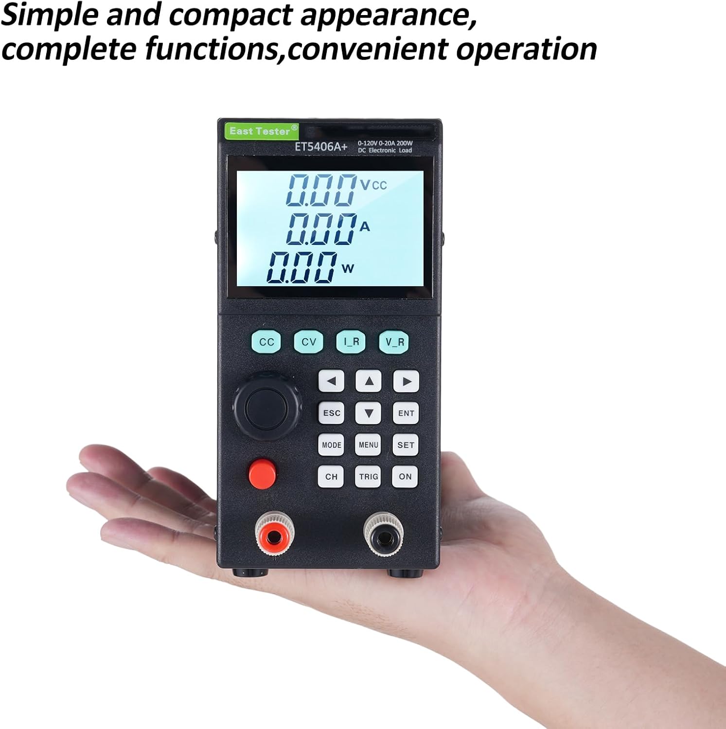 ET5406A+ 200W 0-120V 0-20A Programmable DC Electronic Load Tester 1mV/1mA Mini Battery Tester for CC/CV Test