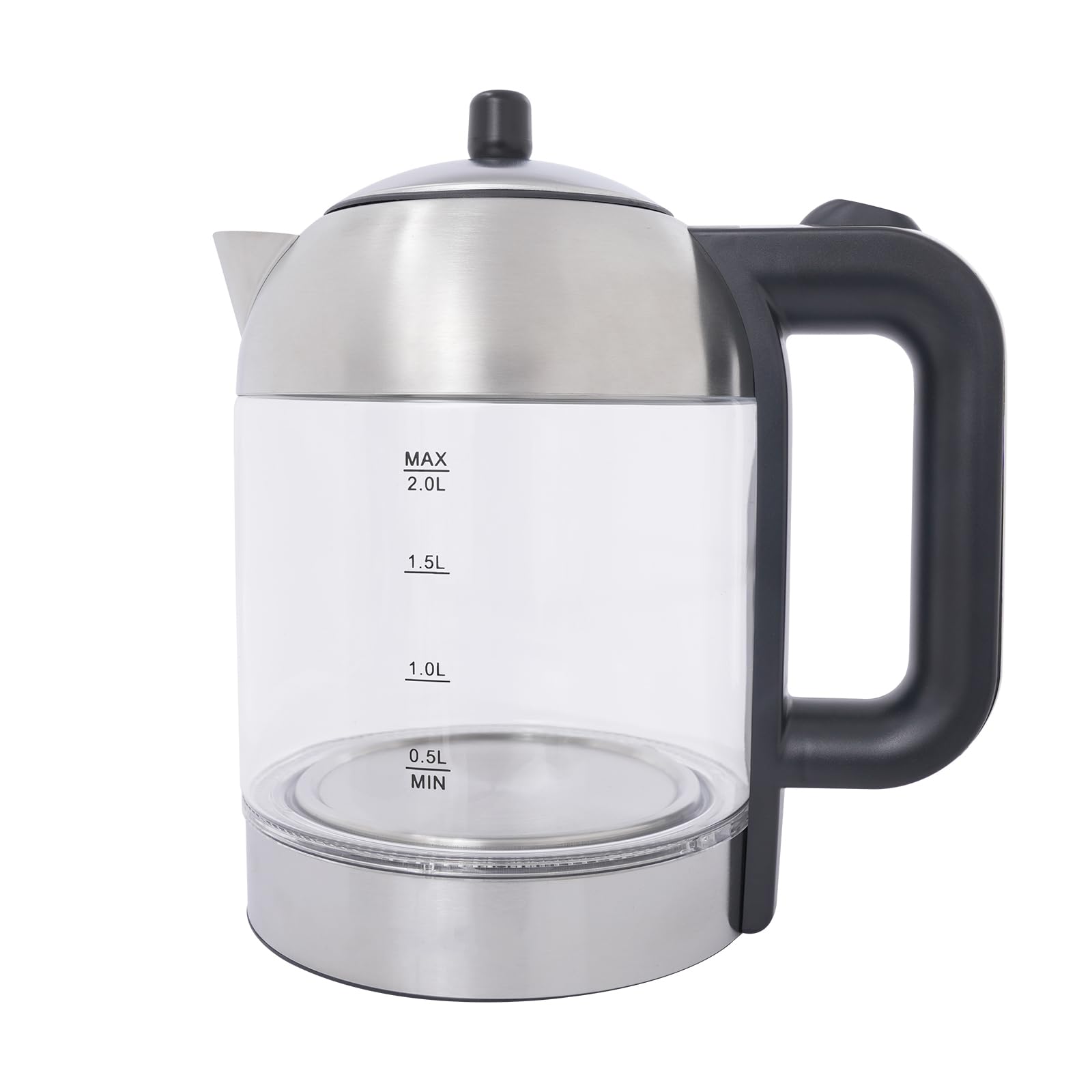 Hervidor eléctrico de 1500 W, multifunción, tetera con pantalla táctil | 2L (hervidor de agua) 1 L (tetera), taza de tetera a presión con función de apagado automático, protección contra