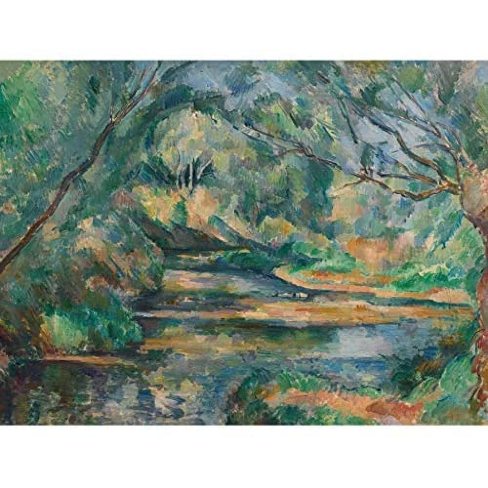 Artery8 Cezanne The Brook Landscape Art Print Canvas Premium Wall Decor Poster Mural