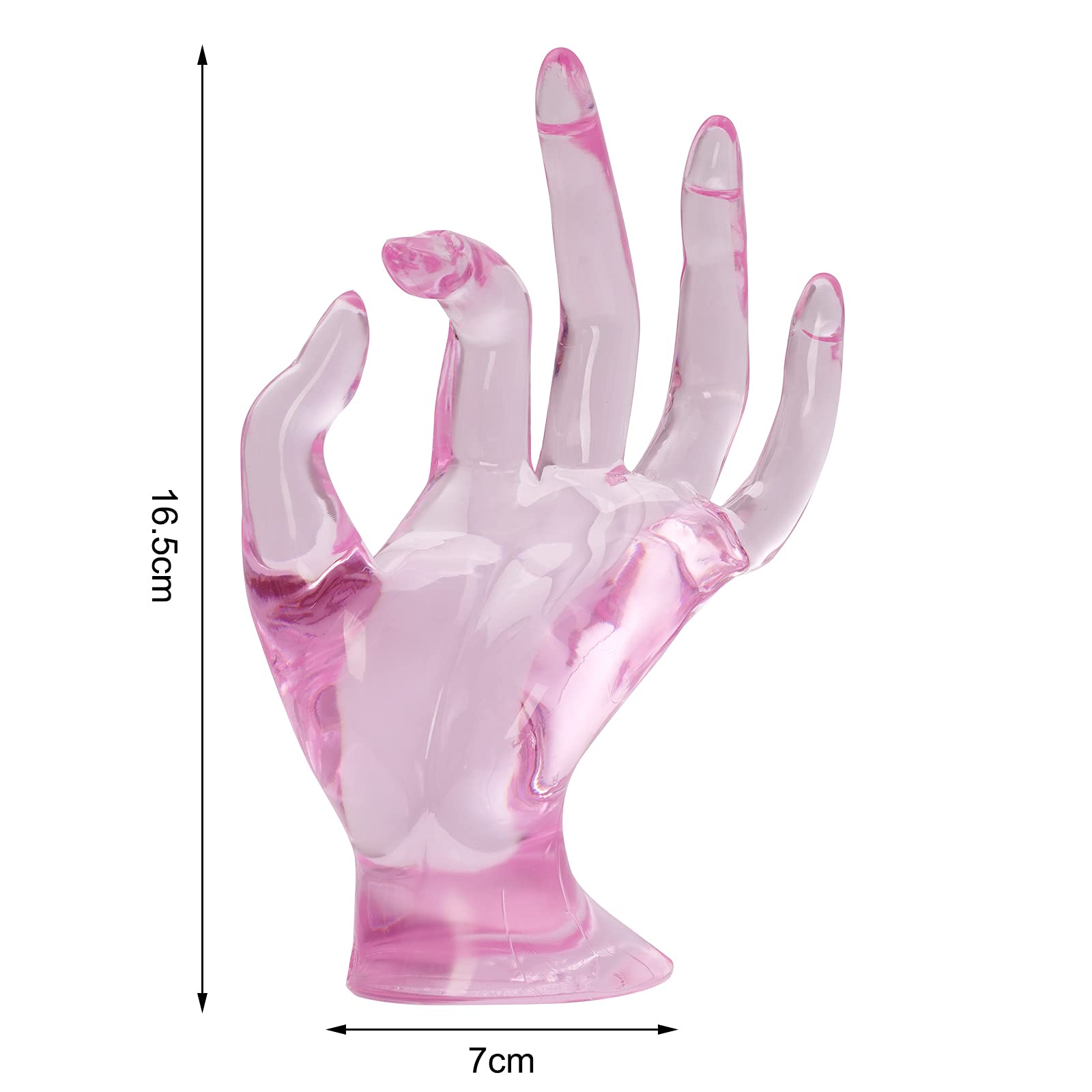 tiggell Female Mannequin Hand Jewelry Display Holder Necklace Bracelet Ring Watch Stand Support for Organization (Pink)