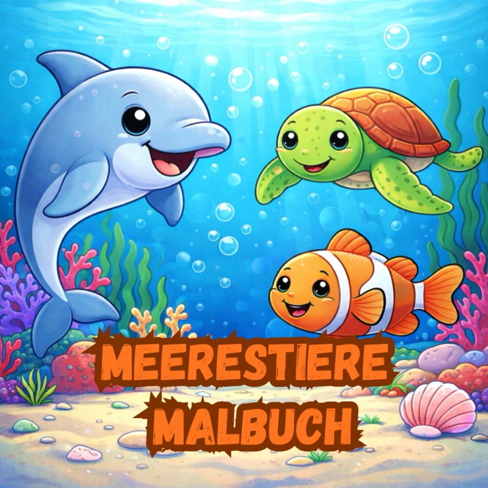 Malbuch Meerestiere (Kindermalbücher)