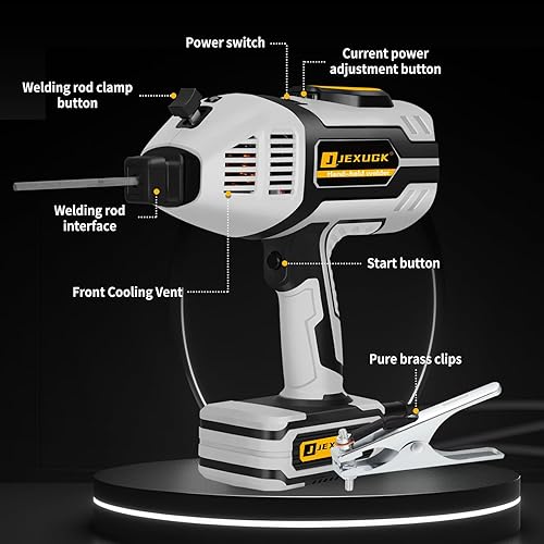 Miniatura 7 de Máquina soldadora portátil de mano 180A, soldadores de arco pequeño de 110 V Soldadora con 20 varillas e inversor IGBT 5 ajuste de corriente