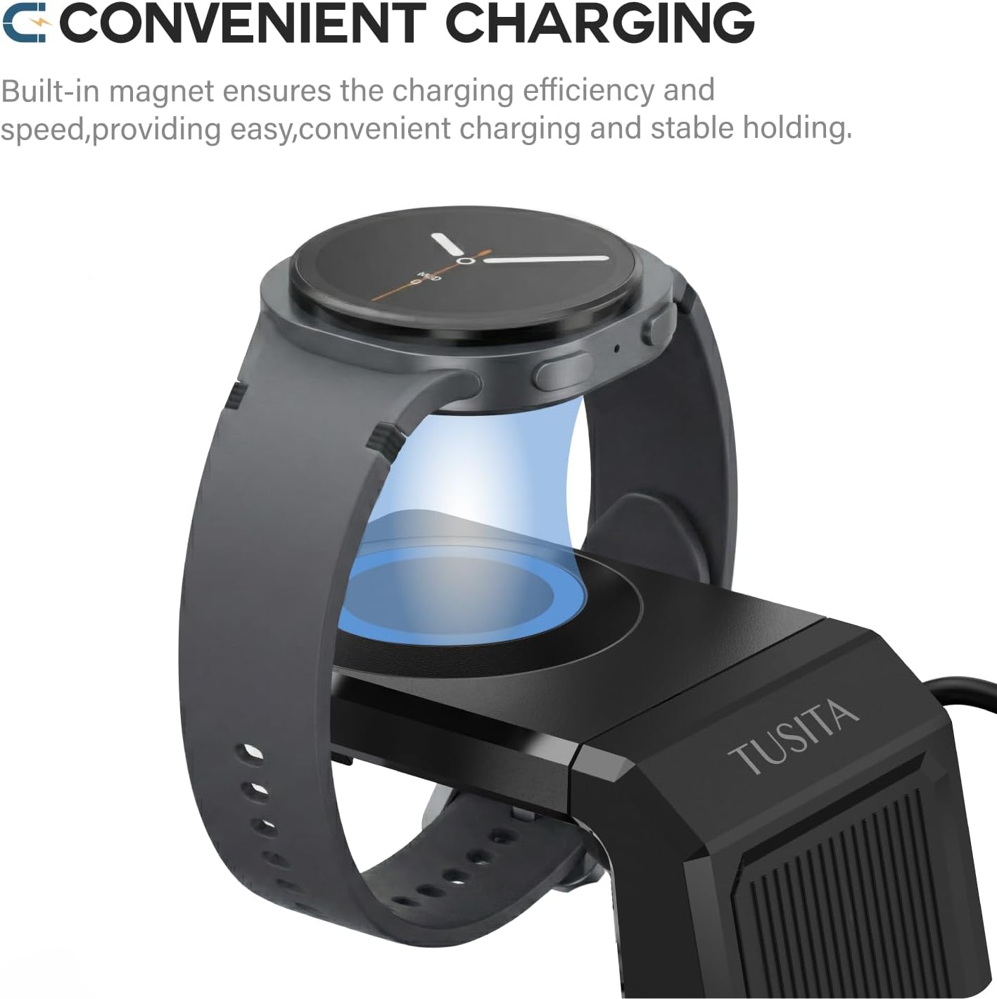 TUSITA Charger Stand Compatible with Samsung Galaxy Smart Watch - Multi-Angle Adjustment