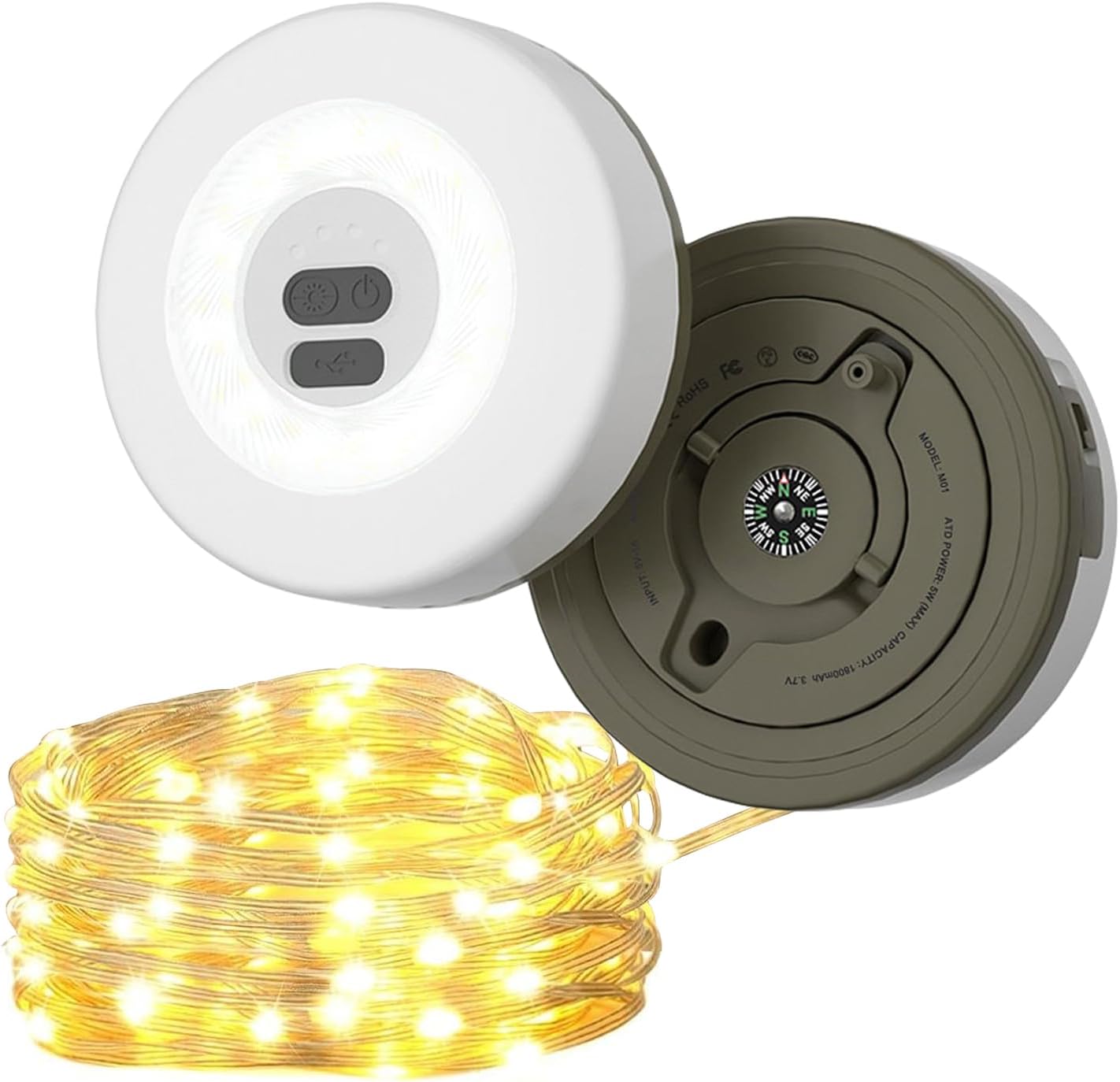 Doraibao Portable Camping String Lights 12 Modes 33Ft Outdoor Camping