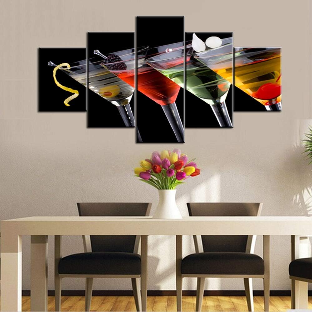 Authentic Crazy Deals Red Wine Kitchen Decor Green Yellow Cocktail Pictures Olive and Lemon Paintings Colorful Beer Cup Artwork 5 Panel Printed on Canvas Wall Art for Man Cave Framed Giclee Ready to Hang(60''W x 32''H) Up To 40% OFF Red Wine Kitchen Decor Green Yellow Cocktail Pictures Olive and Lemon Paintings Colorful Beer Cup Artwork 5 Panel Printed on Canvas Wall Art for Man Cave Framed Giclee Ready to Hang(60''W x 32''H)