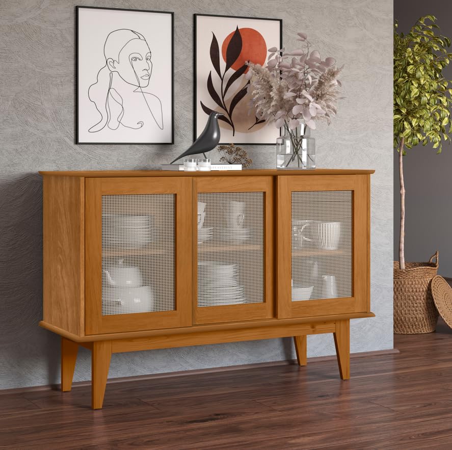 Buffet Detroit 3 Portas De Correr Detalhe Com Tela (NATURE)