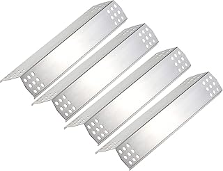 Utheer 16" Heat Plates Shield for Kitchen Aid 720-0745B, Nexgrill 720-0733, Jenn-Air 720-0709, 720-0336B, 720-0336C Gasgrill, Stainless Steel Heat Tent, Burner Cover, Flame Tamer, 4 Pack
