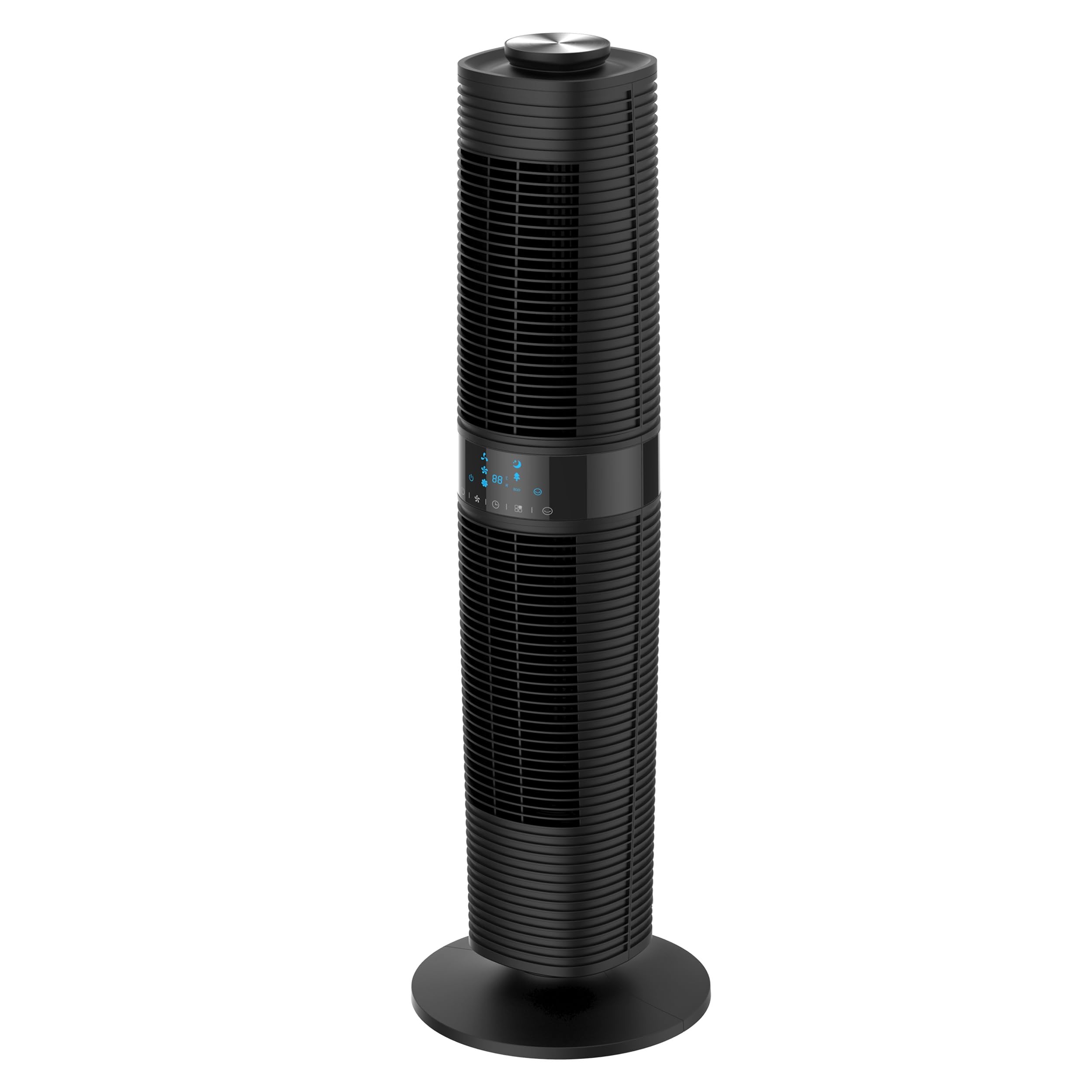 Turmventilator FLOW 360 Dual Air 360° 3 Stufen Timer 8h 96,8 cm Oszillierend 90° 45W Tower Fan Ventilator leise mit Fernbedienung Standventilator groß Ventilator Schwarz