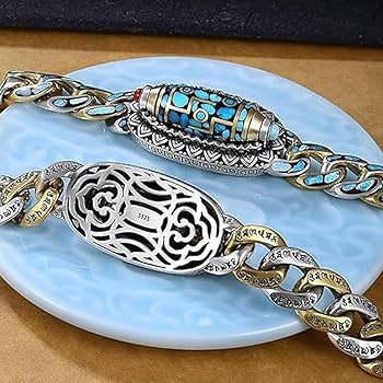 6 mm緑の松石の玉の108粒の仏の念珠の高磁の青い手の串L 6 mm緑の松石の玉の108粒の仏の念珠の高