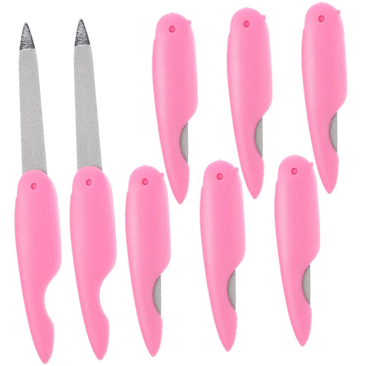 ULTECHNOVO Lima per Unghie Professionale Pieghevole, 8 Pezzi, Piccola Lima a Doppio Lato in Metallo, per Manicure, Pedicure e Pulizia Unghie Sottili