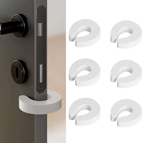 Door Pinch Guard and Door Slam Stopper 6pk. Use Safety Door Guard Made of Soft Foam to Keep Door Open. Serves As a Protector for Kids by Arcleer