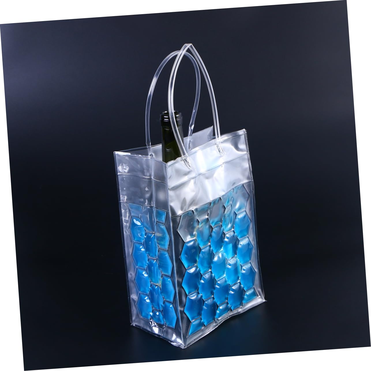 Enfriador de Botellas de Vino 750ml, Pvc Azul, Pack de 2