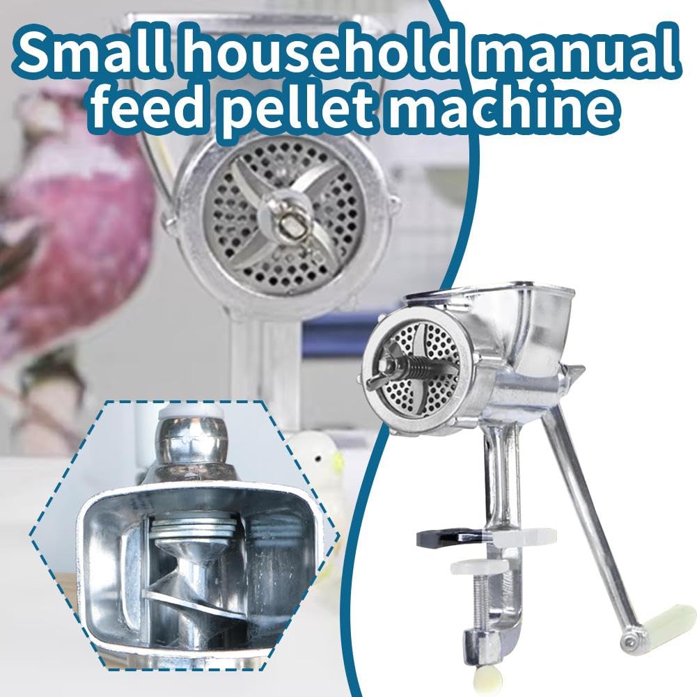 Máquina de pellets de alimentación manual, herramienta de procesamiento de extrusión para el hogar, pequeña y pequeña, para alimentar peces y mascotas y pájaros